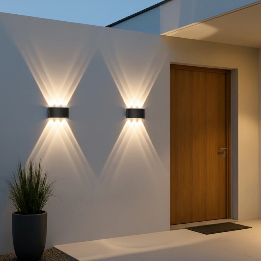 kelvo® SIXOAD KLV-101-0009 Φωτιστικό Τοίχου - Απλίκα LED 18W 1980lm 30° AC 220-240V Αδιάβροχο IP65 Φυσικό Λευκό 4500K - CREE XPE Chip & TÜV SÜD Driver - Μαύρο Ματ - Μ17 x Π4 x Υ8cm - 5 Χρόνια Εγγύηση